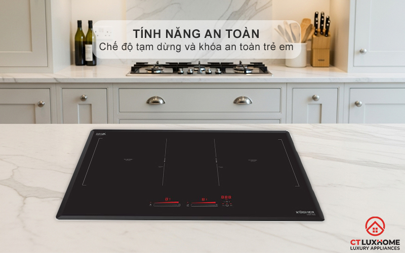 Chế độ tạm dừng Pause, khóa an toàn trẻ em Child Lock