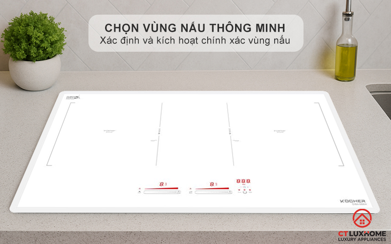 Chức năng chọn vùng nấu thông minh vượt trội