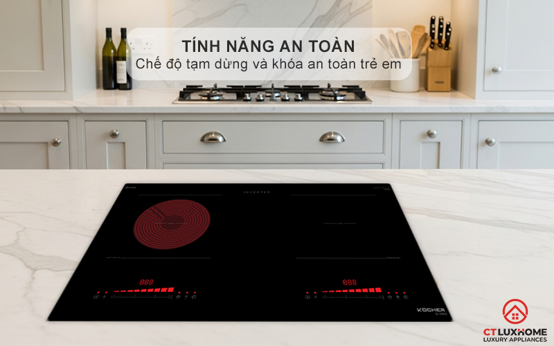 Chế độ tạm dừng Pause, khóa an toàn trẻ em Child Lock