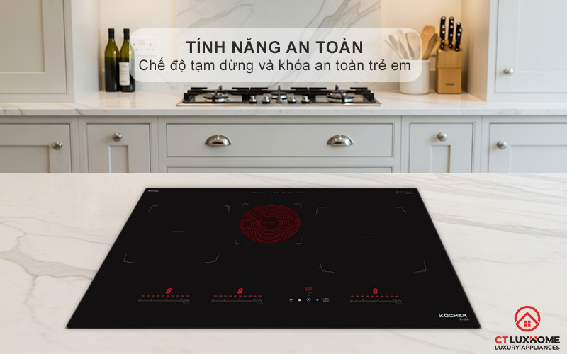 Chế độ tạm dừng Pause, khóa an toàn trẻ em Child Lock