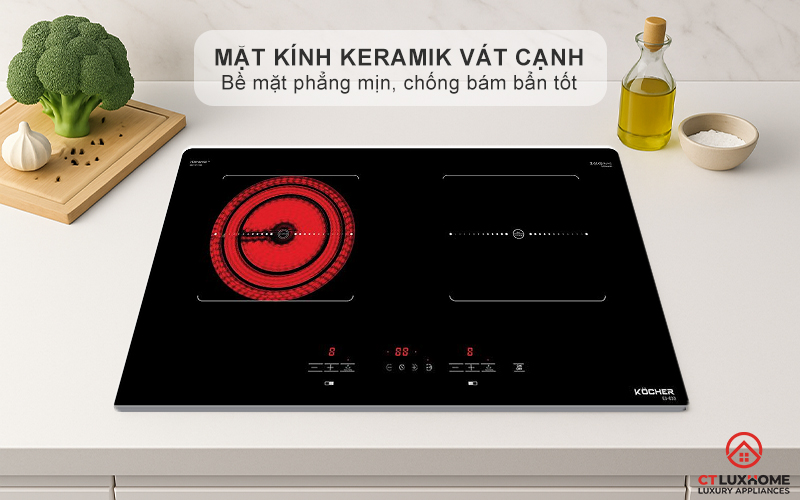 Mặt kính Keramik vát cạnh