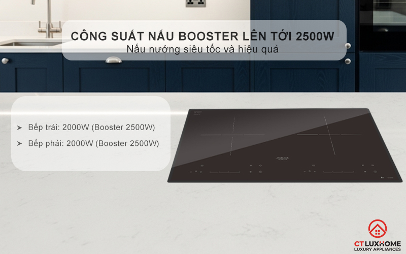 Tổng công suất 5000W với công nghệ san nhiệt ICG5 Digi Turbo