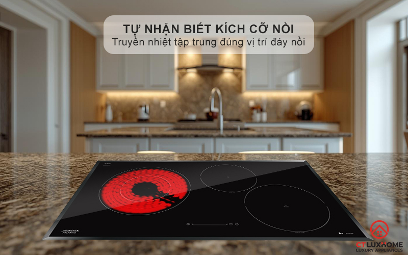 Phần từ tự động nhận diện kích cỡ xoong nồi