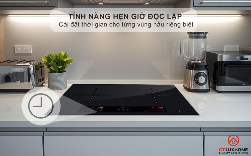 Hẹn giờ nấu và tắt bếp