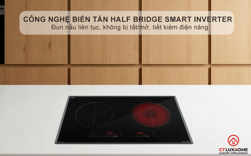 Công nghệ Half Bridge Smart INVERTER Duy trì nhiệt độ ổn định ở mức thấp nhất mà không cần bật/tắt liên tục
