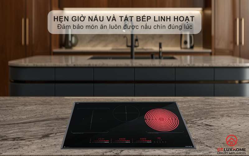 Hẹn giờ nấu và tắt bếp linh hoạt - Chủ động hơn khi nấu nướng