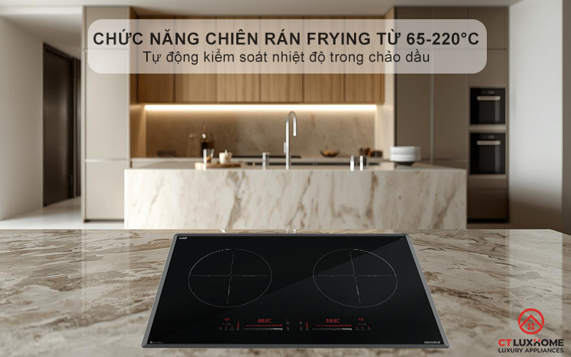 Chức năng chiên rán (Frying) kiểm soát nhiệt độ chính xác từ 65°C đến 250°C