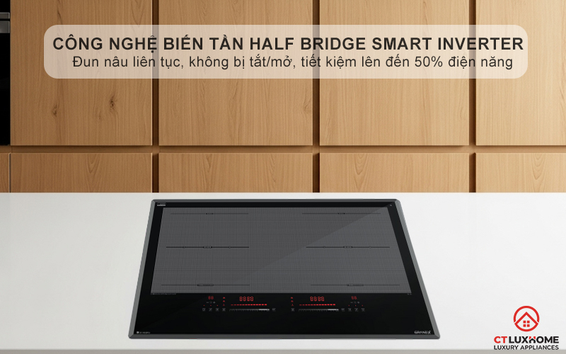 Công nghệ Half Bridge Smart INVERTER Duy trì nhiệt độ ổn định ở mức thấp nhất mà không cần bật/tắt liên tục