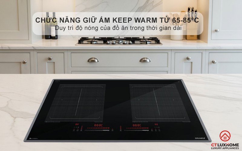 Chức năng hâm nóng (Keep Warm) với 3 mức nhiệt độ: 65°C, 75°C, 85°C