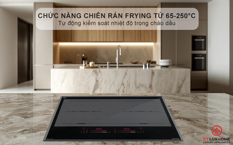 Chức năng chiên rán (Frying) kiểm soát nhiệt độ chính xác từ 65°C đến 250°C