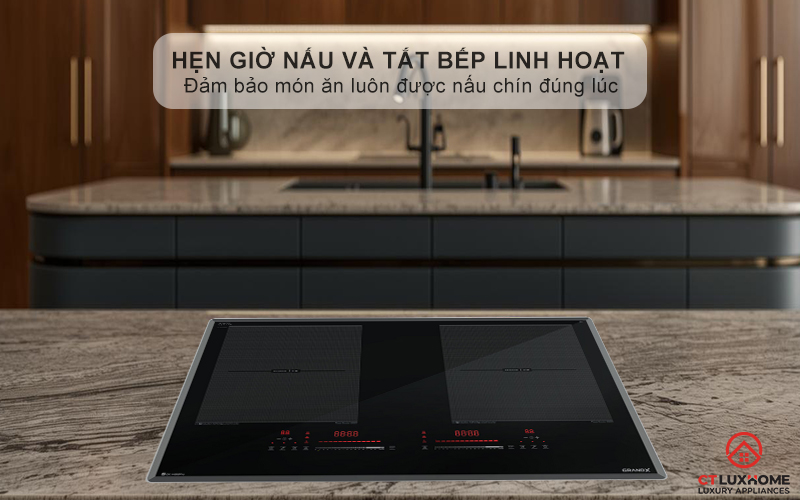 Hẹn giờ tối đa 99 phút cho từng vùng nấu, giúp người dùng chủ động hơn trong việc nấu ăn