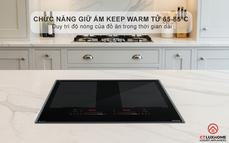 Chức năng hâm nóng (Keep Warm) với 3 mức nhiệt độ: 65°C, 75°C, 85°C