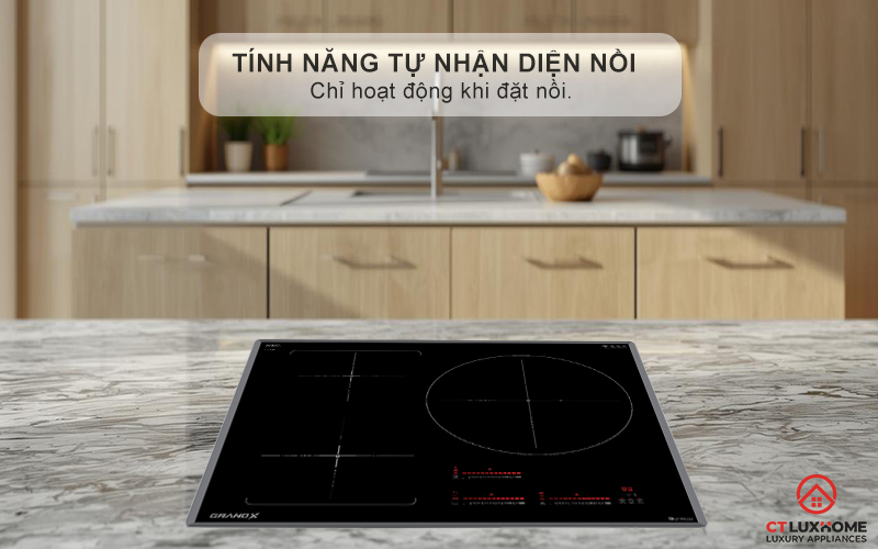 Tính năng tự nhận diện nồi Automatically Find Pot, chỉ hoạt động khi đặt nồi