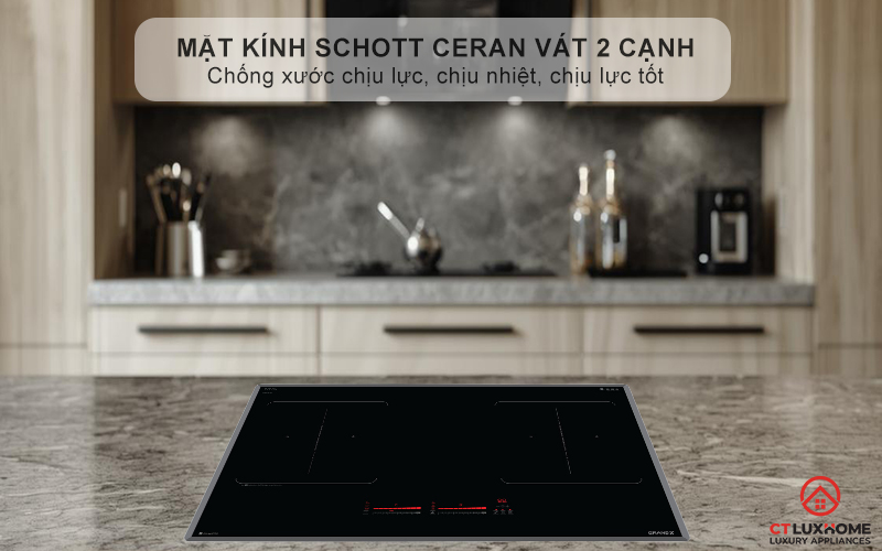 Mặt kính SCHOTT CERAN cao cấp - Chịu lực, chịu nhiệt và dễ dàng vệ sinh