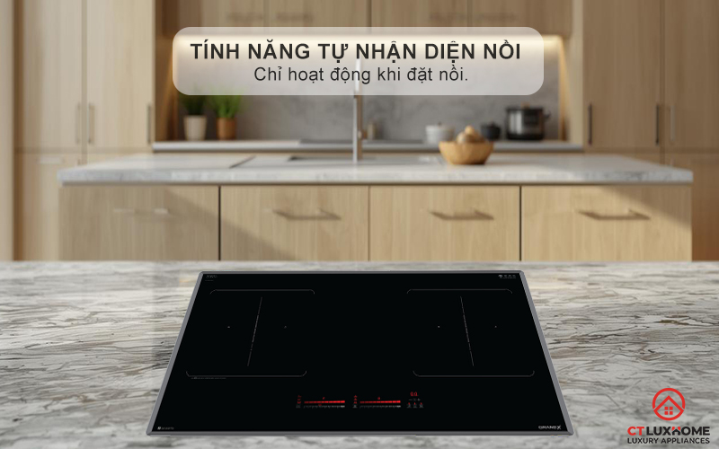 Tính năng tự nhận diện nồi Automatically Find Pot, chỉ hoạt động khi đặt nồi