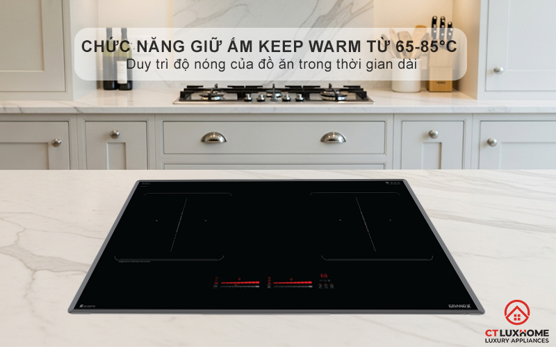 Chức năng giữ ấm Keep Warm từ 65-85°C, duy trì độ nóng hoàn hảo của đồ ăn 