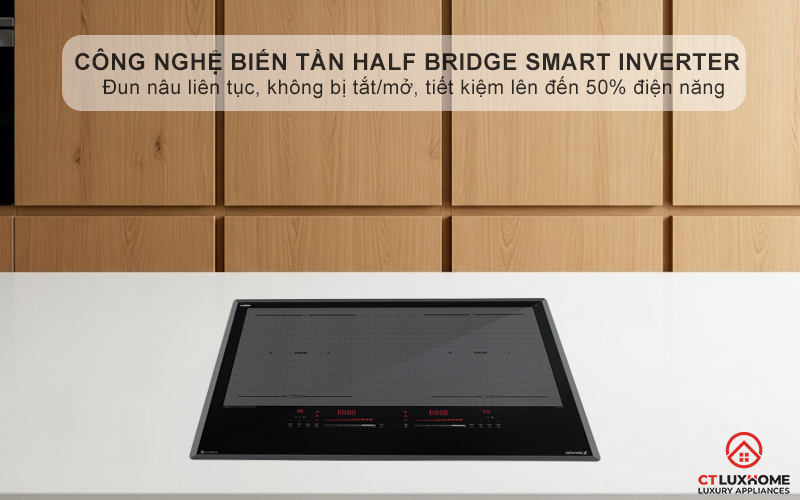 Công nghệ Half Bridge Smart INVERTER Duy trì nhiệt độ ổn định ở mức thấp nhất mà không cần bật/tắt liên tục