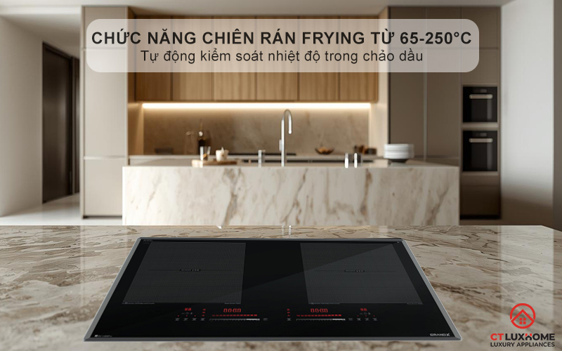 Chức năng chiên rán (Frying) kiểm soát nhiệt độ chính xác từ 80°C đến 250°C