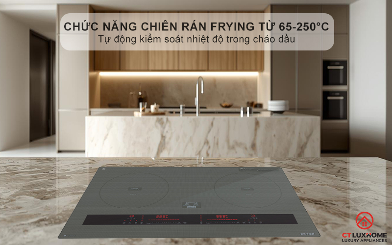 Chức năng chiên rán (Frying) kiểm soát nhiệt độ chính xác từ 80°C đến 250°C