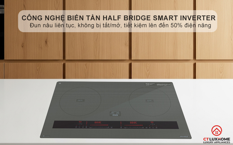 Công nghệ Half Bridge Smart INVERTER Duy trì nhiệt độ ổn định ở mức thấp nhất mà không cần bật/tắt liên tục