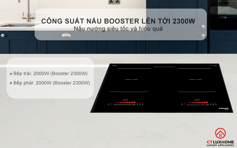 BẾP TỪ ĐÔI 2 VÙNG NẤU KOCHER DI-330E DI330E 3