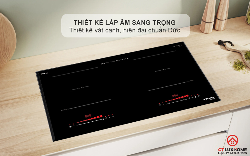 BẾP TỪ ĐÔI 2 VÙNG NẤU KOCHER DI-330E DI330E 1