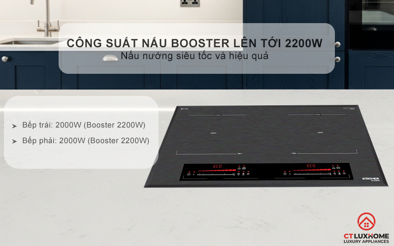 BẾP TỪ 2 VÙNG NẤU  Kocher DI-338SE MÀU XÁM DI338SE 3
