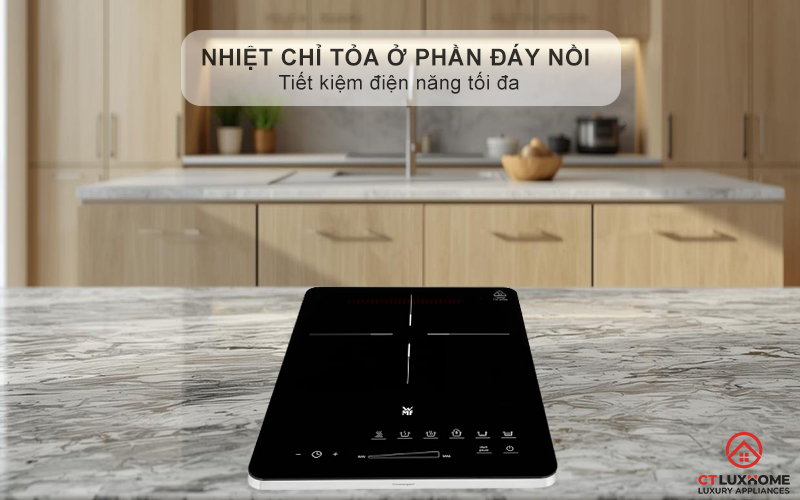 Nhiệt chỉ tỏa ở phần đáy nồi - Tiết kiệm điện năng tối đa