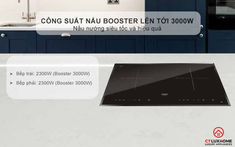 Tổng công suất lên tới 6000W nấu nướng nhanh chóng