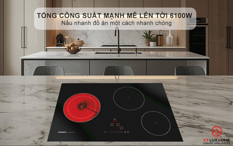 Tổng công suất mạnh mẽ lên tới 6100W 