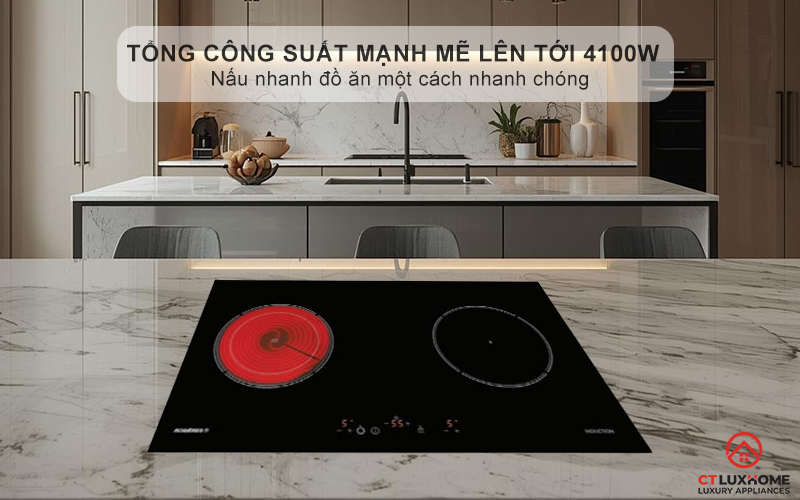 Thiết kế bếp từ thanh lịch, tinh tế