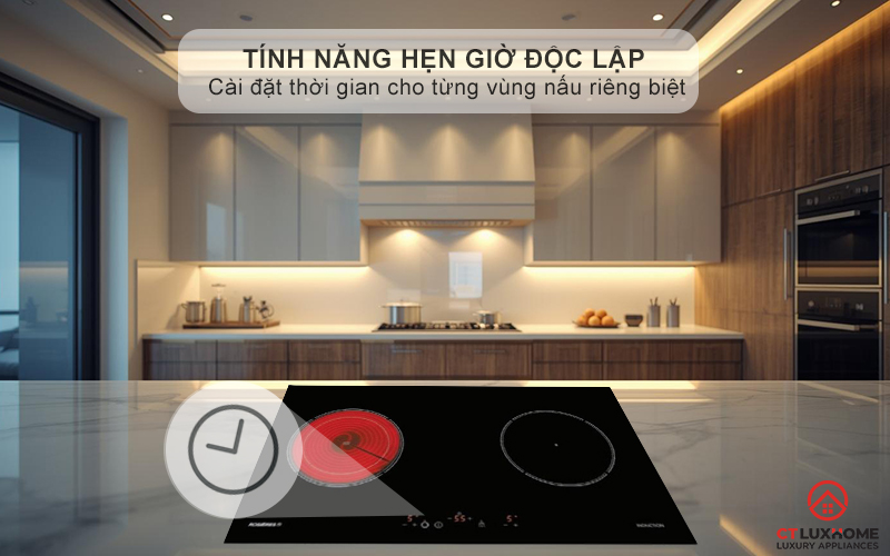 Hẹn giờ nấu và tắt bếp
