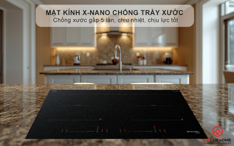 Thiết kế bếp từ âm tủ sang trọng, tinh tế