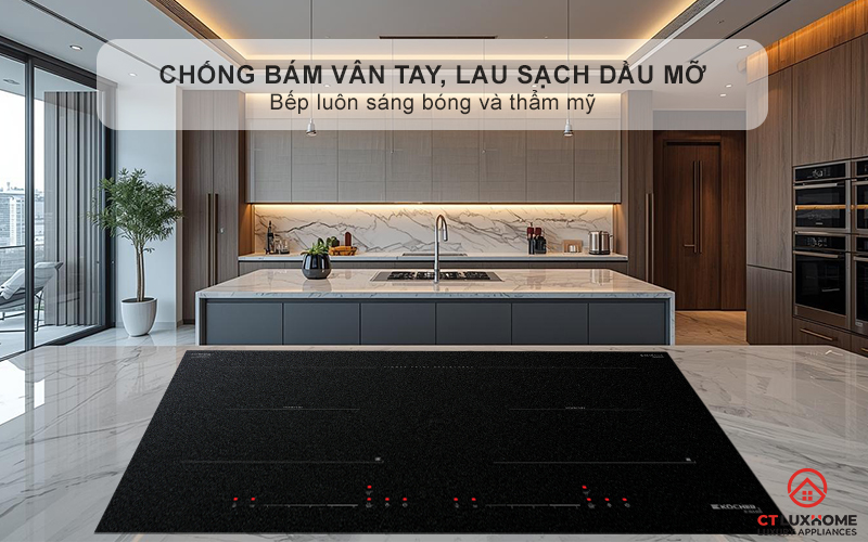 Chống bám vân tay, dễ dàng lau sạch dầu mỡ