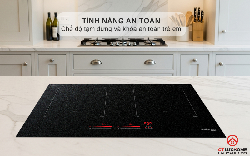 Tính năng khóa trẻ em an toàn và cảnh báo thông minh