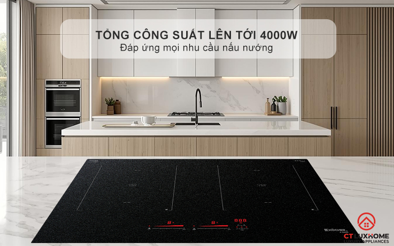 Tổng công suất mạnh mẽ lên tới 4000W 
