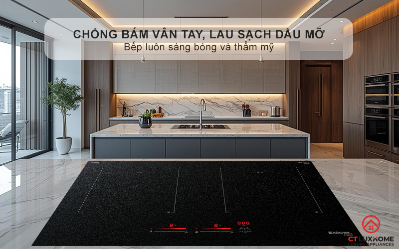 Chống bám vân tay, dễ dàng lau sạch dầu mỡ