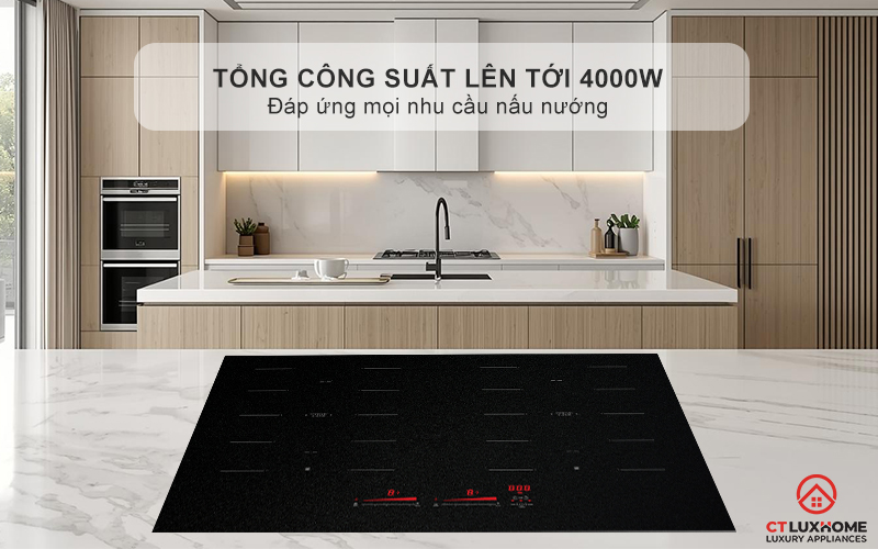 Tổng công suất mạnh mẽ lên tới 4000W 