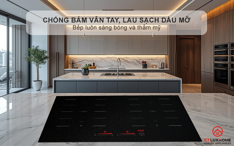 Chống bám vân tay, dễ dàng lau sạch dầu mỡ