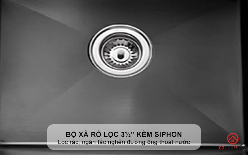 CHẬU INOX 1 HỐC RỬA BEX LINEA 55.40 BK BEXLINEA5540BK 5