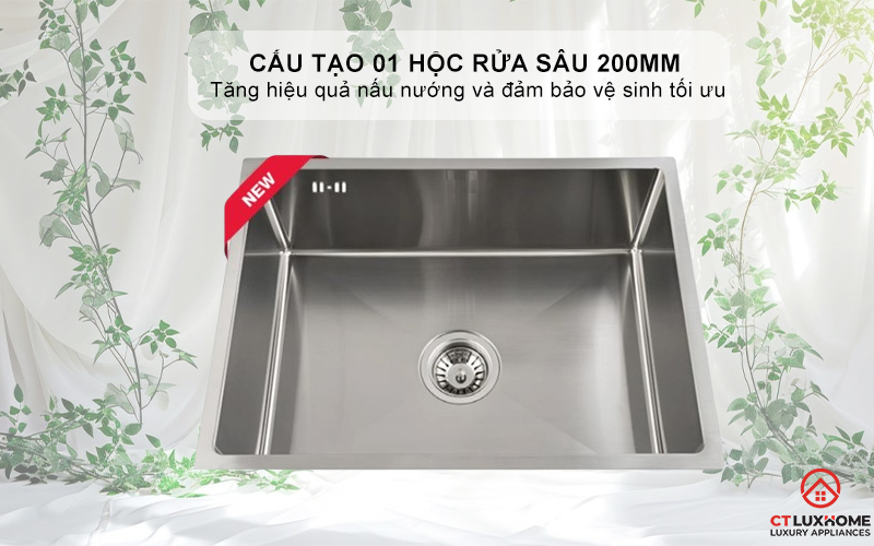 CHẬU INOX 1 HỐC RỬA BEX LINEA 55.40 BEXLINEA5540 2