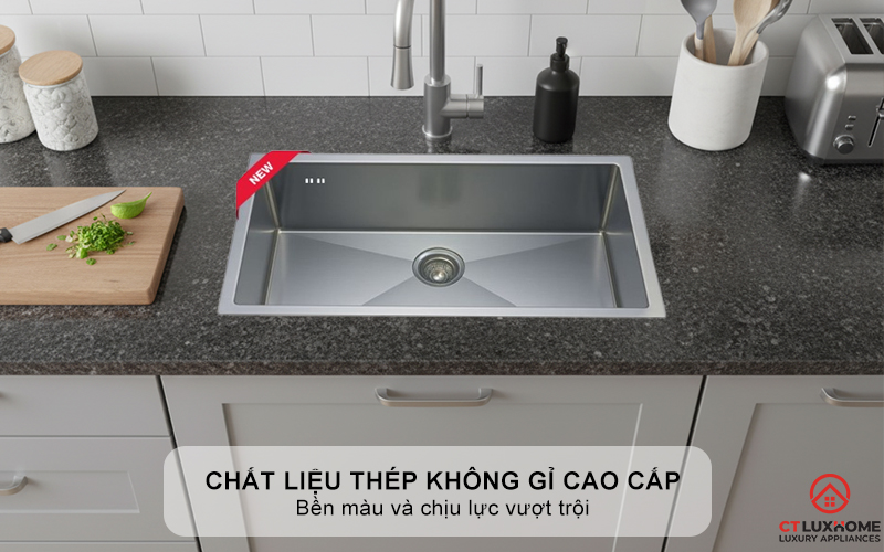 CHẬU INOX 1 HỐC RỬA BEX LINEA 70.40 1B (R10) BEXLINEA70401BR10 3