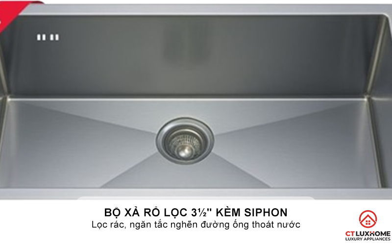 CHẬU INOX 1 HỐC RỬA BEX LINEA 70.40 1B (R10) BEXLINEA70401BR10 5