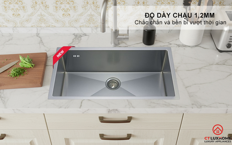 CHẬU INOX 1 HỐC RỬA BEX LINEA 70.40 1B (R10) BEXLINEA70401BR10 6