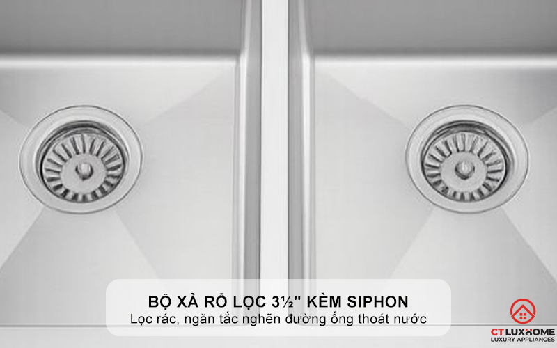 CHẬU CHẬU RỬA BÁT INOX TEKA 2 HỐC RỬA BEX LINEA 74.40 2B (R10) BEXLINEA74402BR10 5
