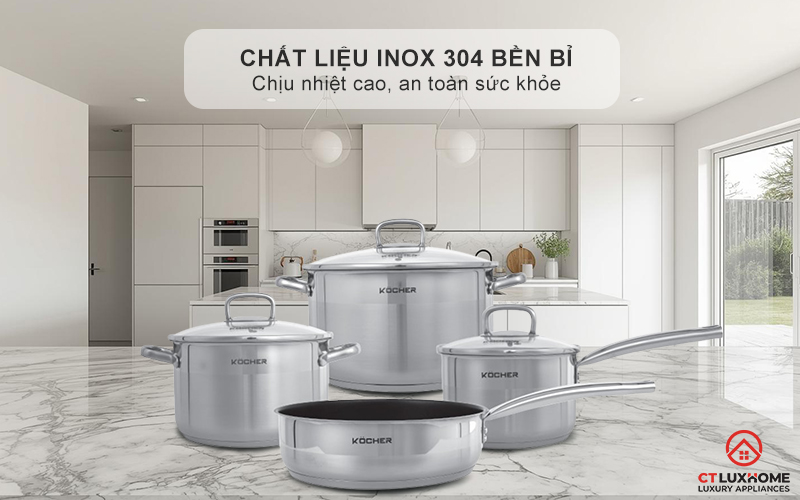 Chất liệu inox 304 cao cấp