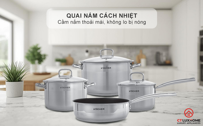 Quai cầm cách nhiệt, tán đinh chắc chắn