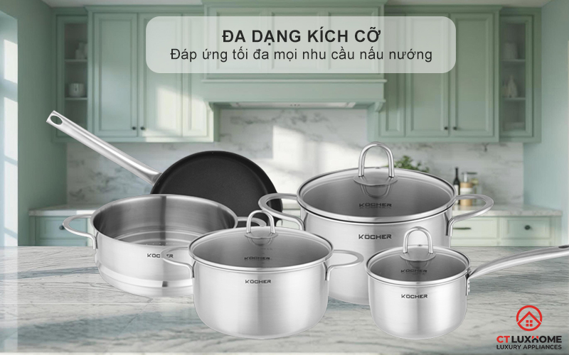 Đa Dạng Kích Thước – Linh Hoạt Cho Mọi Món Ăn