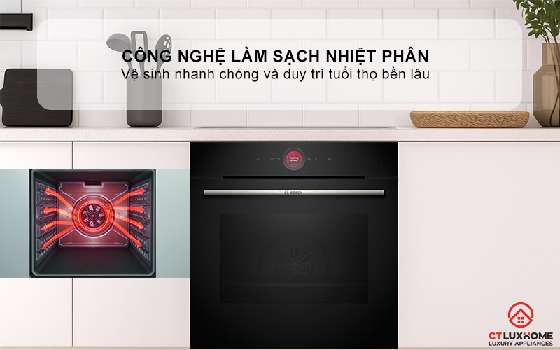 LÒ NƯỚNG ÂM TỦ BOSCH HBG7341B1B SERIES 8 MÀU ĐEN THỦY PHÂN 9