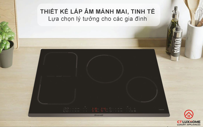 BẾP TỪ 4 VÙNG NẤU BRANDT BPI6449BL 7200W MÀU ĐEN 1